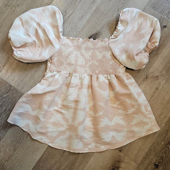 Sachin & Babi Pale Pink Lindsay Peplum Top Short Sleeve Extra Small $295 Classy - Picture 5 of 5